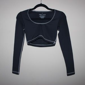 TanLines Black Long Sleeve Workout Top